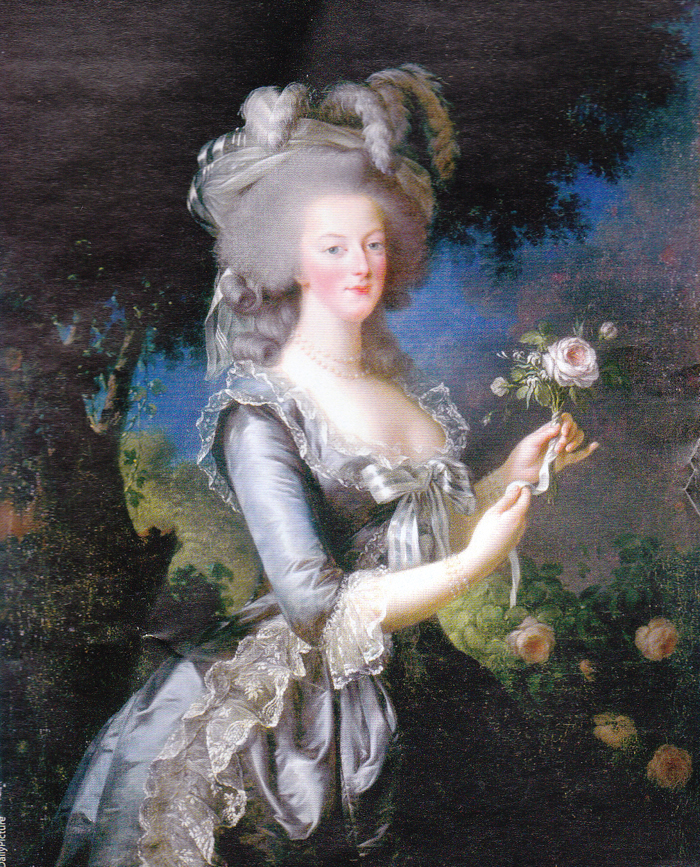 Элизабет-Луиза Виже-Либрен. Портрет Марии-Антуанетты с розой (1783). Хранится в Версальском дворце.